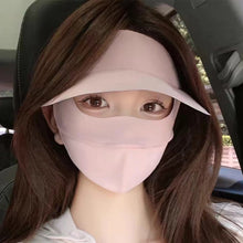 Load image into Gallery viewer, Full Face Sunscreen Mask With Large Vinyl Brim Outdoor Driving Riding UV Protection Eye Protection Ice Silk Facekini