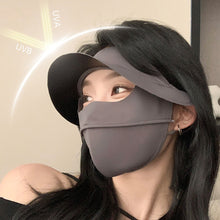 Load image into Gallery viewer, Full Face Sunscreen Mask With Large Vinyl Brim Outdoor Driving Riding UV Protection Eye Protection Ice Silk Facekini