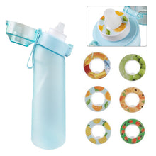 Load image into Gallery viewer, 650ML Frosted Gradient Outdoor Exercise Fitness Bottle With Multi-Flavored 0 Sugar 0 Calorie Scented Ring Large Capacity Sippy Bottle