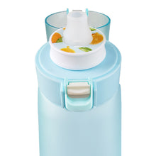 Load image into Gallery viewer, 650ML Frosted Gradient Outdoor Exercise Fitness Bottle With Multi-Flavored 0 Sugar 0 Calorie Scented Ring Large Capacity Sippy Bottle