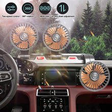 Load image into Gallery viewer, 5V 12V 24V Adjustable 3 Head Car Fan Cooling Car Fan USB 2 Speeds For Auto Cooler Air Fan Accessories