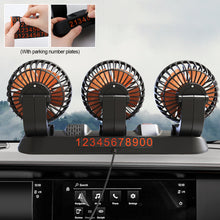 Load image into Gallery viewer, 5V 12V 24V Adjustable 3 Head Car Fan Cooling Car Fan USB 2 Speeds For Auto Cooler Air Fan Accessories