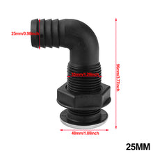 Load image into Gallery viewer, Marine Boat Thru Hull Fitting 90° Connector Plastic Boat Drain Bilge Pump Plumbing For 3/4, 1Inch Hose
