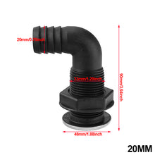Load image into Gallery viewer, Marine Boat Thru Hull Fitting 90° Connector Plastic Boat Drain Bilge Pump Plumbing For 3/4, 1Inch Hose