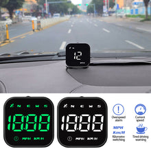 Load image into Gallery viewer, Digital Mini Car HUD Head Up Display GPS Speedometer Gauges Compass USB Port Compass Speed Meter For Car Pickup Trucks with Suction Cup Bracket