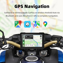 Load image into Gallery viewer, 5" Screen Motorcycle Navigation GPS Wireless Apple Carplay Android Auto Motorcycle BT IP67 Waterproof Touch Screen Display