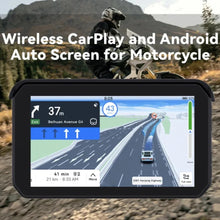 Load image into Gallery viewer, 5" Screen Motorcycle Navigation GPS Wireless Apple Carplay Android Auto Motorcycle BT IP67 Waterproof Touch Screen Display