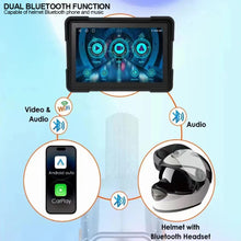 Load image into Gallery viewer, 5" Screen Motorcycle Navigation GPS Wireless Apple Carplay Android Auto Motorcycle BT IP67 Waterproof Touch Screen Display