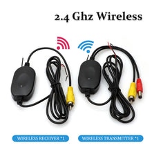 Load image into Gallery viewer, 12V 2.4G Wireless Car Reverse Rear View Backup Camera and Monitor Transmitter & Receiver Kit for Parking Assistance Vehicle CAM