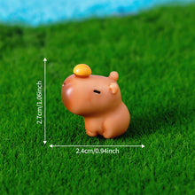 Load image into Gallery viewer, Cute Capybara Figurines Miniature Craft Ornament Micro Landscape Kawaii Desk Car Interior Accessories Home Decoration Kids Gift
