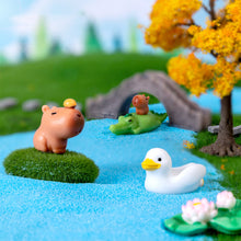 Load image into Gallery viewer, Cute Capybara Figurines Miniature Craft Ornament Micro Landscape Kawaii Desk Car Interior Accessories Home Decoration Kids Gift