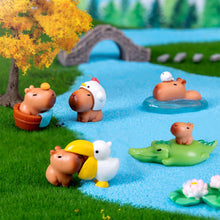 Load image into Gallery viewer, Cute Capybara Figurines Miniature Craft Ornament Micro Landscape Kawaii Desk Car Interior Accessories Home Decoration Kids Gift