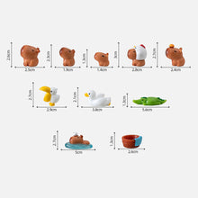 Load image into Gallery viewer, Cute Capybara Figurines Miniature Craft Ornament Micro Landscape Kawaii Desk Car Interior Accessories Home Decoration Kids Gift
