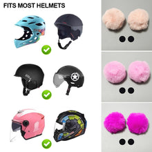 Load image into Gallery viewer, 2Pcs Car Motorcycle Helmet Decoration Soft Plush Ball For Motocross Full Face Off Road Helmet Sticker