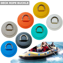 Load image into Gallery viewer, PVC Surfboard Dinghy Boat Patch Stainless Steel D Ring Deck Rigging Rope Ring Buckle Kayaking Inflatable Boat Accessories