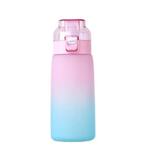 Load image into Gallery viewer, 600ML Fun Sippy Bottle With 0 Sugar 0 Calorie Fruit Scent Ring Two-Color Gradient Sports Fragrance Bottle