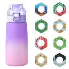 Load image into Gallery viewer, 600ML Fun Sippy Bottle With 0 Sugar 0 Calorie Fruit Scent Ring Two-Color Gradient Sports Fragrance Bottle