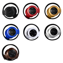 Load image into Gallery viewer, Mini Wireless Bluetooth Headphones Insert TF Card FM Radio Foldable Headsets Sports Stereo Headphones