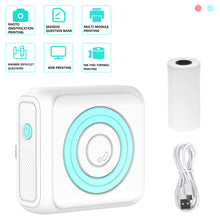 Load image into Gallery viewer, Mini Portable Pocket Bluetooth Thermal Printer Student Label Picture Error Scrapbook Printer