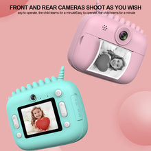 Load image into Gallery viewer, Children's Intelligent Thermal Printing Camera HD Dual Large Screen 4000W Digital Camera Unicorn Instant Camera