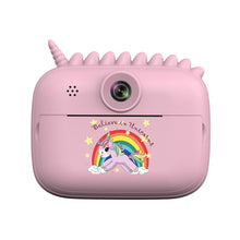 Load image into Gallery viewer, Children's Intelligent Thermal Printing Camera HD Dual Large Screen 4000W Digital Camera Unicorn Instant Camera