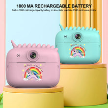 Load image into Gallery viewer, Children's Intelligent Thermal Printing Camera HD Dual Large Screen 4000W Digital Camera Unicorn Instant Camera