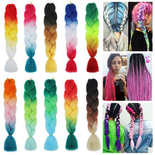 Load image into Gallery viewer, Hair Ties Elastic Jumbo Braid Hair Wig Hair Bands for Girls Pigtails Long Wig Hair Rope Bows Hair Accessories