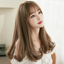 Load image into Gallery viewer, Air Bangs Wig Piece Invisible High-temperature Silk Bangs Patch Wig for Girls with No Marks on The Top of The Head Hair Repair Wig
