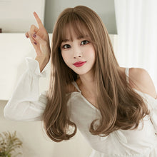 Load image into Gallery viewer, Air Bangs Wig Piece Invisible High-temperature Silk Bangs Patch Wig for Girls with No Marks on The Top of The Head Hair Repair Wig
