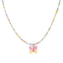 Load image into Gallery viewer, Candy Color Beaded Butterfly Necklace Female Niche Sweet Cute Girly Style Clavicle Chain 2024 New Fashion Accessories