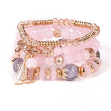 Load image into Gallery viewer, 4PCS/Set Bohemian Stackable Bead Bracelets for Women Multilayered Bracelet Pendant Charm Stretch Bangles