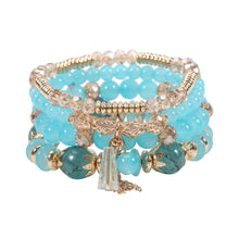 Load image into Gallery viewer, 4PCS/Set Bohemian Stackable Bead Bracelets for Women Multilayered Bracelet Pendant Charm Stretch Bangles