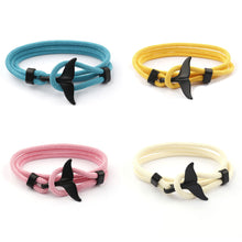 Load image into Gallery viewer, Fashion Rope Whale Tail Bracelet Men Double Layer Outdoor Camping Braclet Homme Accessories Survival Paracord Braslet Gift For Him