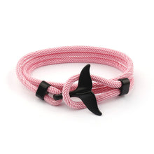 Load image into Gallery viewer, Fashion Rope Whale Tail Bracelet Men Double Layer Outdoor Camping Braclet Homme Accessories Survival Paracord Braslet Gift For Him