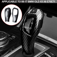 Load image into Gallery viewer, 2Pcs/Set Car Carbon Fiber Gear Shift Knob Cover Trim Styling Accessories For BMW X5 X6 E70 E71 08-17