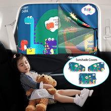 Load image into Gallery viewer, Car Window Shades Mosquito Net Sun Cover 2 Layers Telescopic Magnetic Sunshade UV Protection Block Mesh Curtain