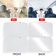 Load image into Gallery viewer, 2Pcs Car Glass Roof Sunshade Front Rear Open Sunroof Windshield Shade Net UV Protection Interior Cover For Tesla Model 3 Y