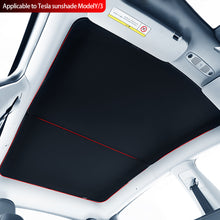Load image into Gallery viewer, 2Pcs Car Glass Roof Sunshade Front Rear Open Sunroof Windshield Shade Net UV Protection Interior Cover For Tesla Model 3 Y