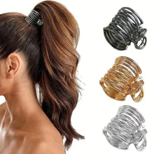 Load image into Gallery viewer, Fashion Gold Color Hollow Geometric Hair Clips Metal Hair Claw Cross Hairclip Headband Hairpin Hair Crab Women Hair Accessories