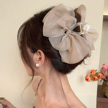 Load image into Gallery viewer, New Sweet Mesh Tulle Bow Hair Clips Solid Color Bowknot Hair Clips For Women Girls Barrettes Claw Clip Kids Hair Accessories