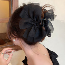 Load image into Gallery viewer, New Sweet Mesh Tulle Bow Hair Clips Solid Color Bowknot Hair Clips For Women Girls Barrettes Claw Clip Kids Hair Accessories