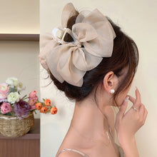 Load image into Gallery viewer, New Sweet Mesh Tulle Bow Hair Clips Solid Color Bowknot Hair Clips For Women Girls Barrettes Claw Clip Kids Hair Accessories