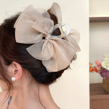 Load image into Gallery viewer, New Sweet Mesh Tulle Bow Hair Clips Solid Color Bowknot Hair Clips For Women Girls Barrettes Claw Clip Kids Hair Accessories