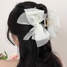 Load image into Gallery viewer, New Sweet Mesh Tulle Bow Hair Clips Solid Color Bowknot Hair Clips For Women Girls Barrettes Claw Clip Kids Hair Accessories