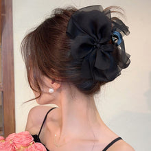 Load image into Gallery viewer, New Sweet Mesh Tulle Bow Hair Clips Solid Color Bowknot Hair Clips For Women Girls Barrettes Claw Clip Kids Hair Accessories