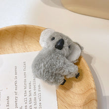 Load image into Gallery viewer, Children Cute Plush Koala Bear Animal Claw Clip Autumn Winter Soft Shark Hair Clips Women Girls Bangs Ponytail Hairpin Headwear