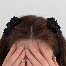 Load image into Gallery viewer, Elegant Black Bow Hair Clips for Girls Sweet Side Bangs Hair Accessories Temperament Forehead Clip Princess Hairpin Korean Headwear Duckbill Clip