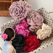 Load image into Gallery viewer, Caro Handmade Rose Crab Hair Clip Ins Popular Hair Catches For Women Pink Black Red Headwear Girls' summer Accessories