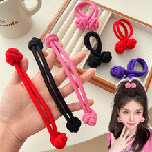 Load image into Gallery viewer, High Ponytail Rubber Bands Hair Band Elastic Head Rope For Women Korean Scrunchies Hair Tie Knotted Hair Ropes Hair Accessories