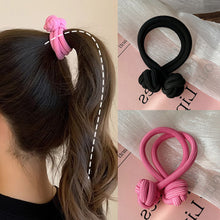 Load image into Gallery viewer, High Ponytail Rubber Bands Hair Band Elastic Head Rope For Women Korean Scrunchies Hair Tie Knotted Hair Ropes Hair Accessories